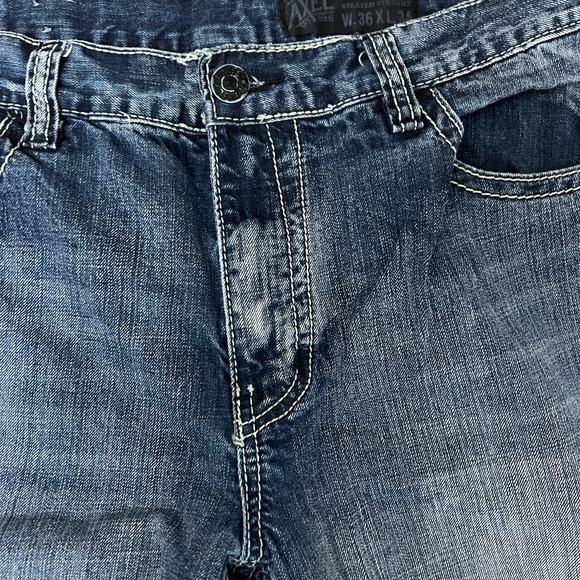 TK Axel Treadwell Relaxed Straight Leg Jeans 36x34 - Picture 3 of 11